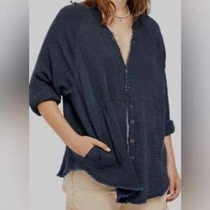 We the free summer daydream button down top